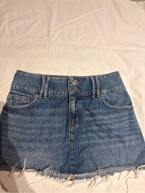 Garage Denim Blue Mini Skirt